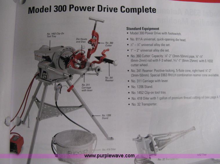 image for item B9563 Ridgid 300-T2 power drive complete pipe threader