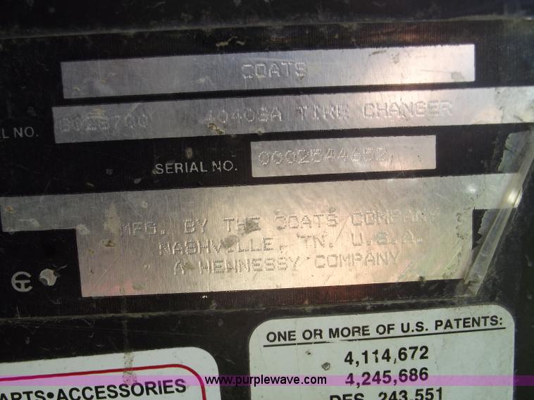 image for item G9276 Coats 4040SA tire changer