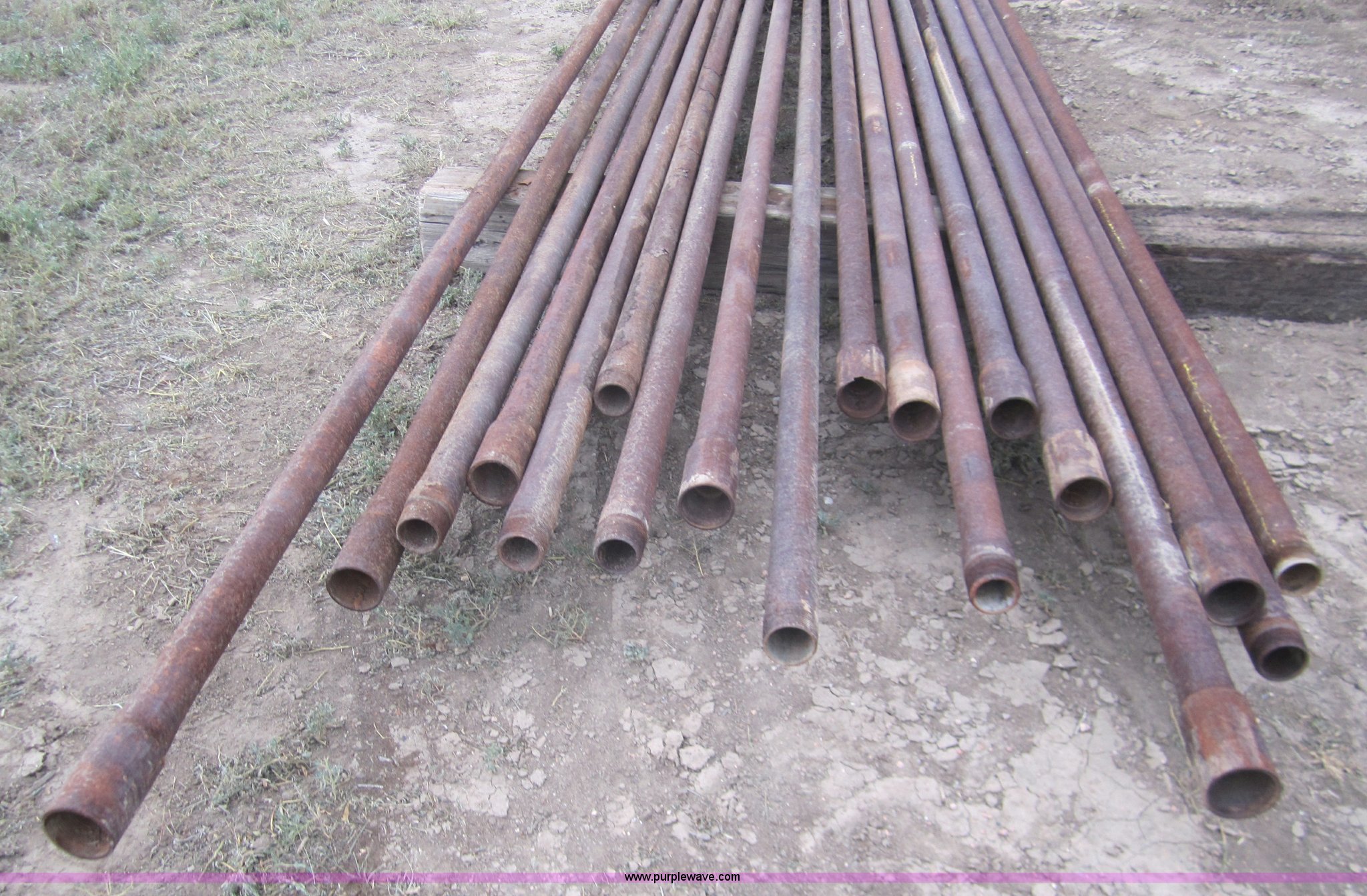 (18) 2 3/8" oil field pipe sections in Deerfield, KS Item J9013 sold Purple Wave