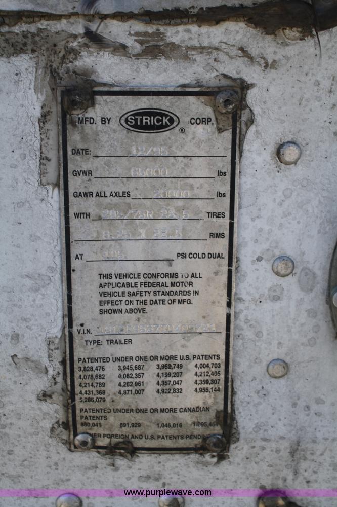 image for item A2294 1996 Strick 53' dry van trailer