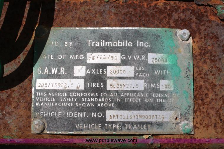 image for item A2298 1991 Trailmobile 50' dry van trailer