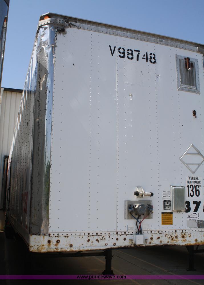 image for item A2300 1995 Stoughton 48' dry van trailer with interior shelving and lighting