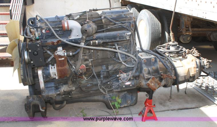image for item A9001 Cummins N-14 350 diesel engine with 10 speed transmission