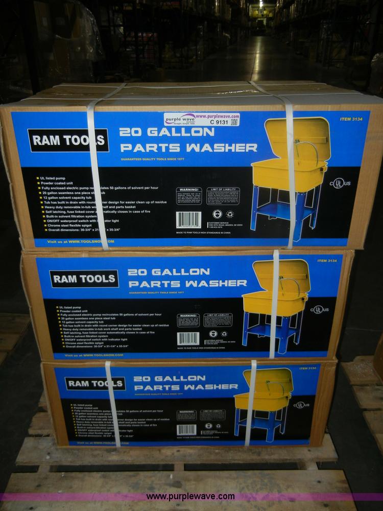 (3) Ram 20 gallon parts washers in Spring Hill, KS Item C9131 sold