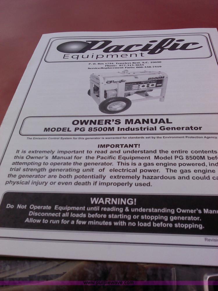image for item A1322 Pacific 8500M generator
