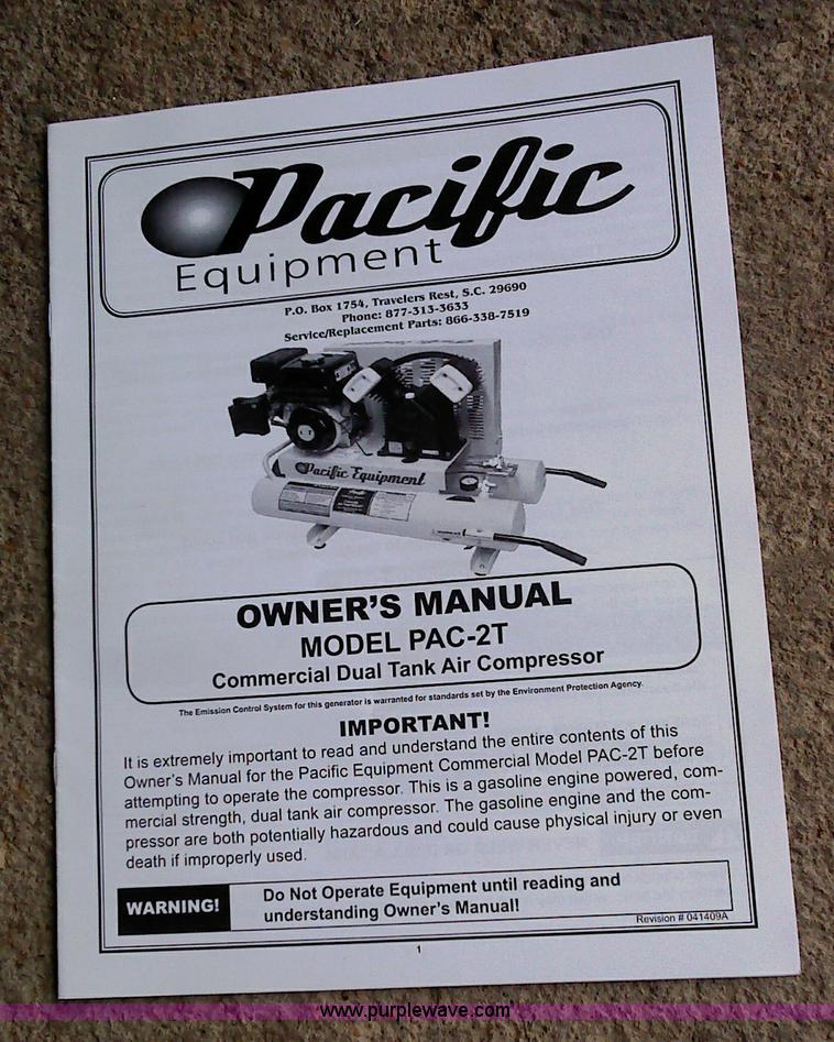 image for item A1323 Pacific gas powered air compressor