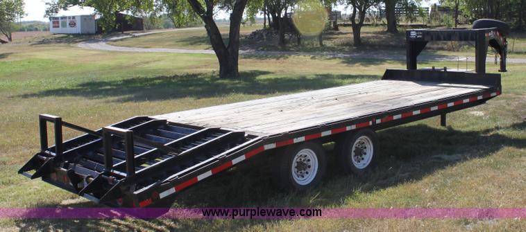 image for item A2816 2000 Rollins tandem axle goose neck trailer