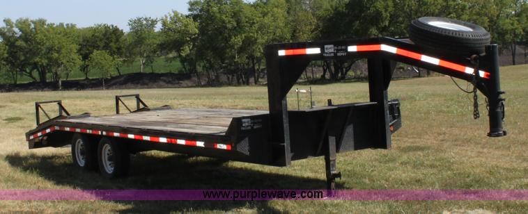 image for item A2816 2000 Rollins tandem axle goose neck trailer