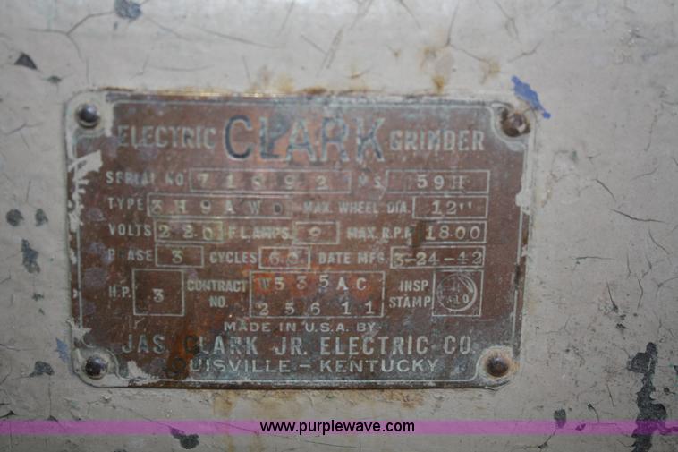 image for item B9253 Clark pedestal grinder