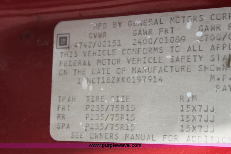 image for item A2739 1989 Chevrolet S10 Blazer SUV