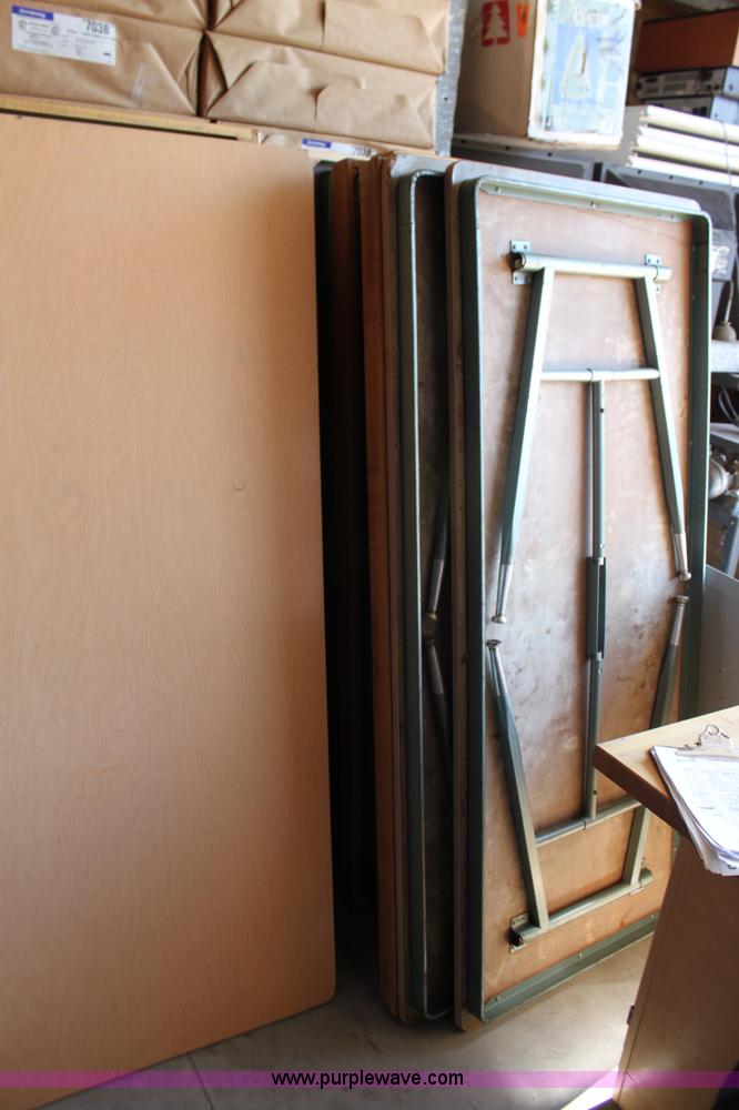 image for item A2796 (3) laminate top folding tables