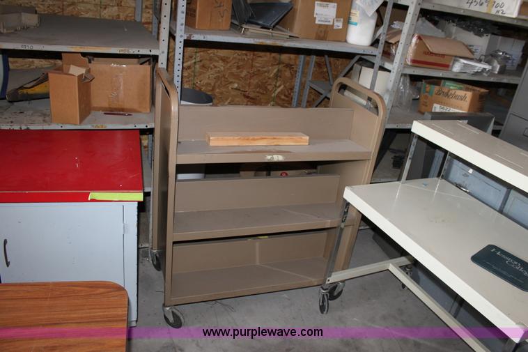 image for item A2811 (7) assorted rolling carts and cabinets