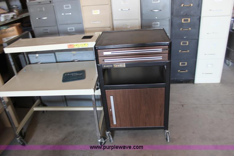 image for item A2811 (7) assorted rolling carts and cabinets