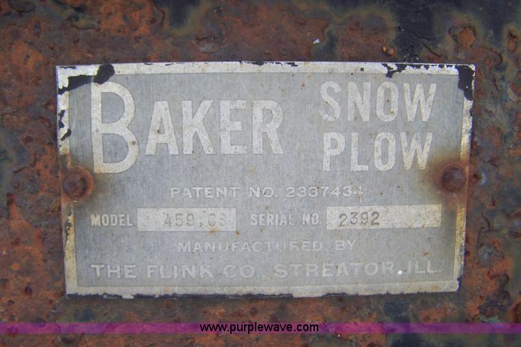 image for item E9297 Baker 459CS snow plow