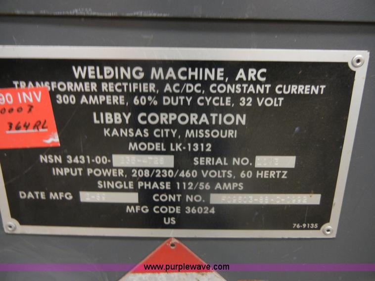 image for item F9303 1989 Lincoln Idealarc TIG welder