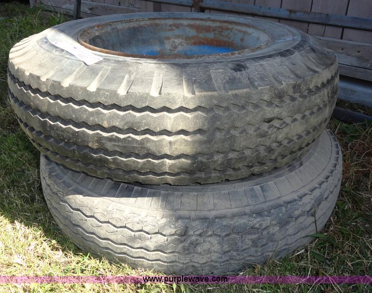 (2) used 714.5 tires with rims in Shawnee, KS Item F9337 sold