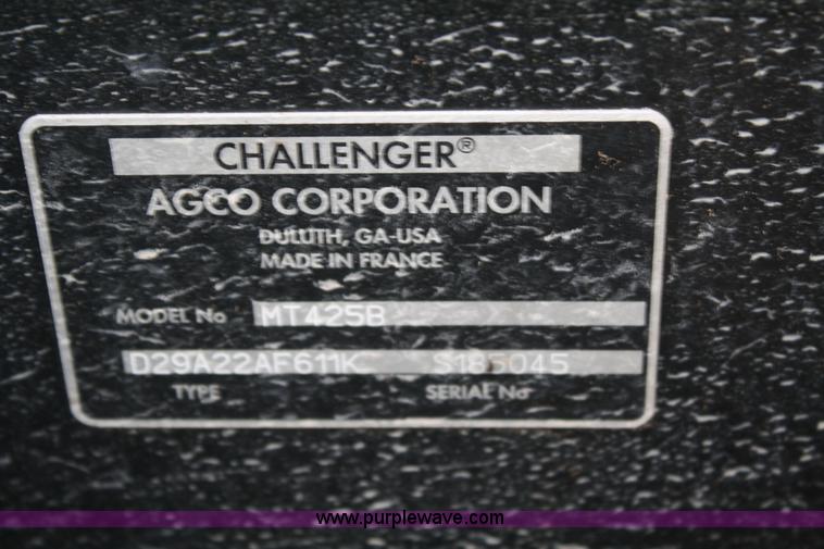 image for item A2319 2008 Challenger MT425B tractor