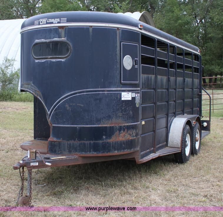 image for item A2860 1992 CM tandem axle stock trailer