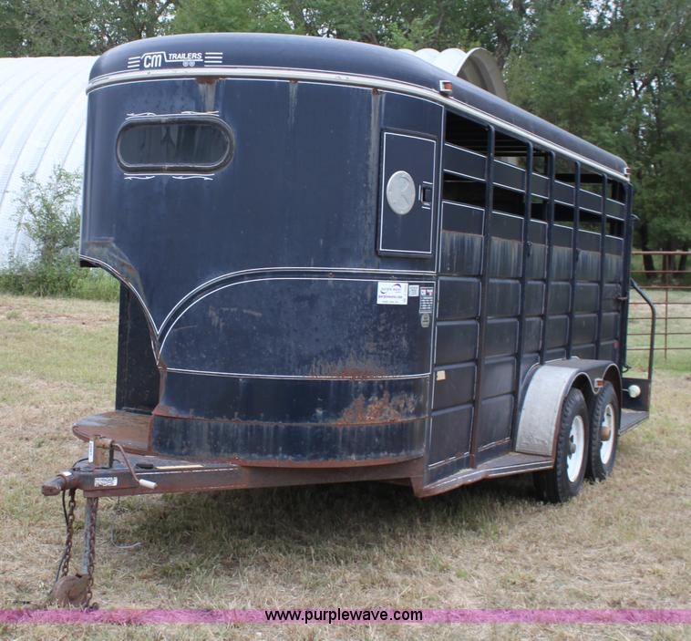 image for item A2860 1992 CM tandem axle stock trailer