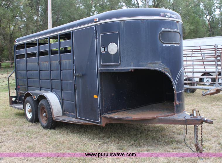 image for item A2860 1992 CM tandem axle stock trailer