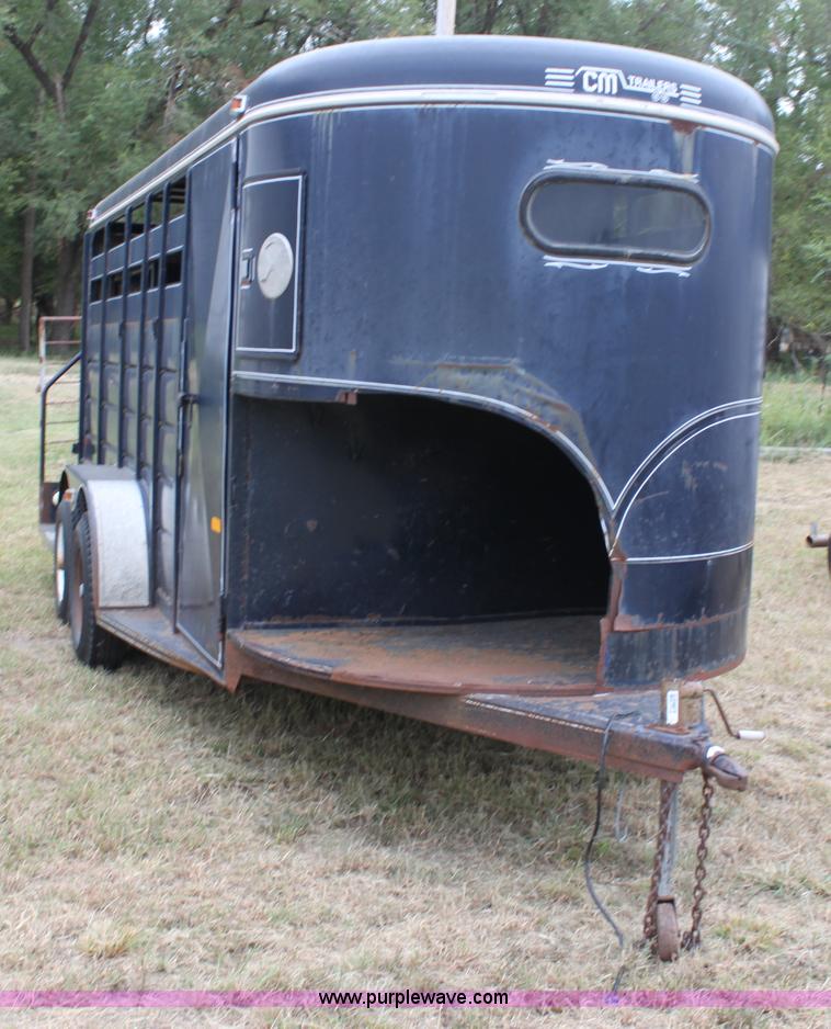 image for item A2860 1992 CM tandem axle stock trailer