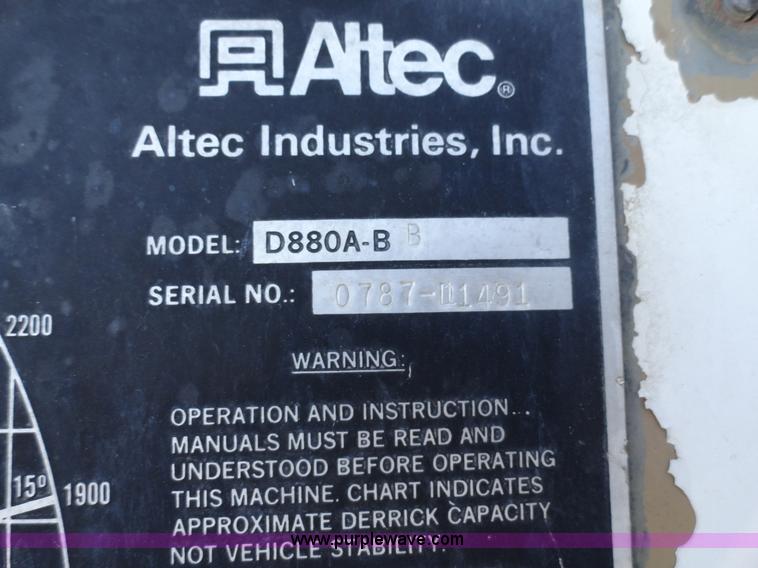 image for item A3107 1987 Ford F800 digger truck