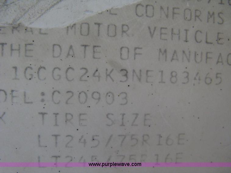 image for item A4346 1992 Chevrolet Cheyenne 2500 pickup truck