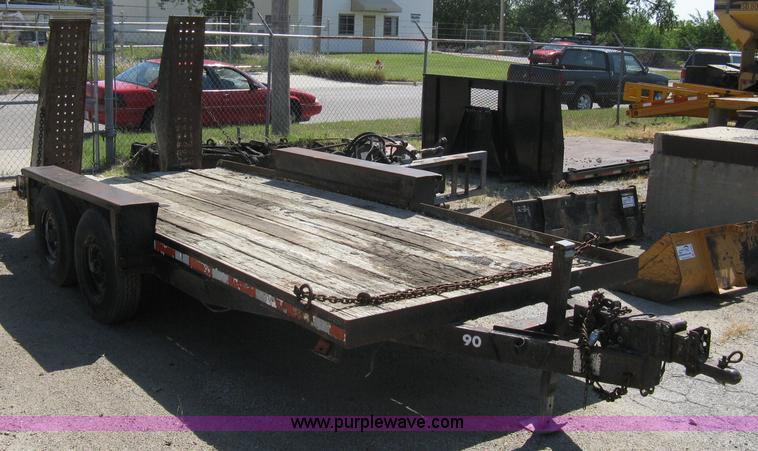 image for item A4355 1995 Belshe tandem axle flatbed trailer