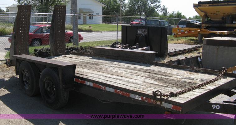 image for item A4355 1995 Belshe tandem axle flatbed trailer