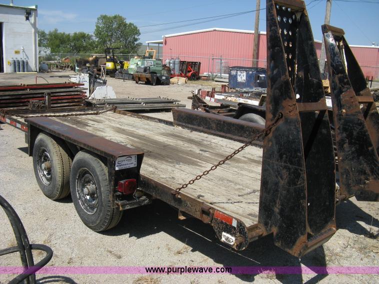 image for item A4355 1995 Belshe tandem axle flatbed trailer