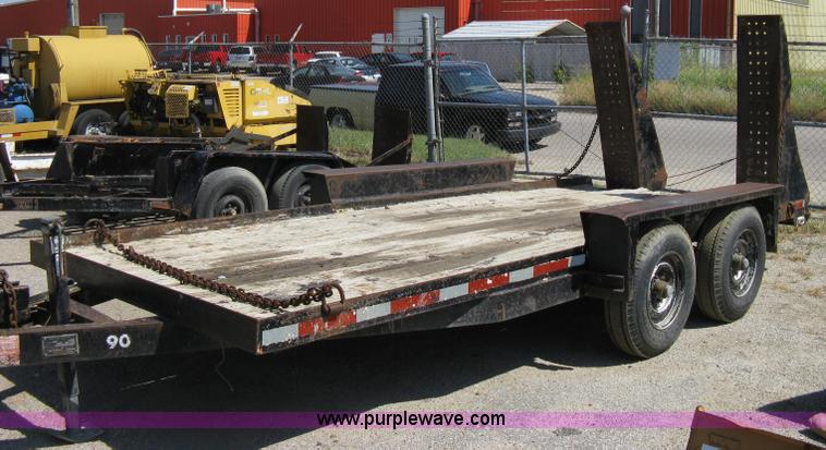 image for item A4355 1995 Belshe tandem axle flatbed trailer
