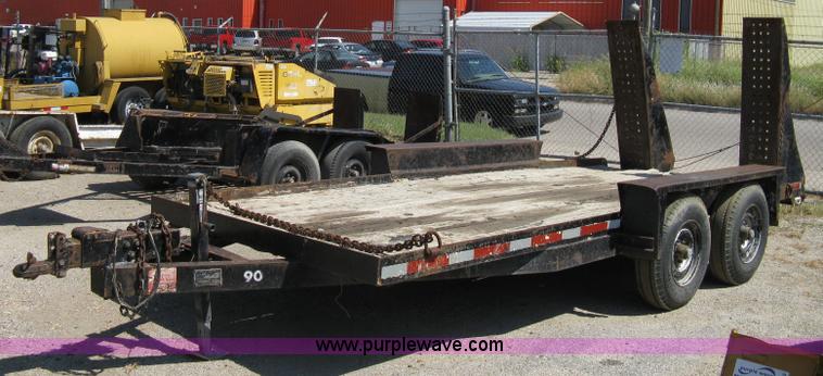 image for item A4355 1995 Belshe tandem axle flatbed trailer