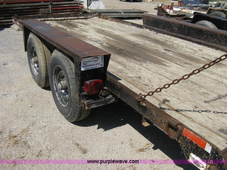 image for item A4355 1995 Belshe tandem axle flatbed trailer