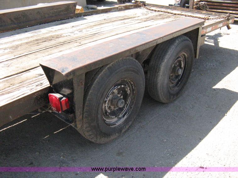 image for item A4355 1995 Belshe tandem axle flatbed trailer