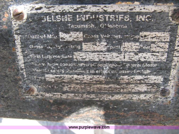 image for item A4355 1995 Belshe tandem axle flatbed trailer