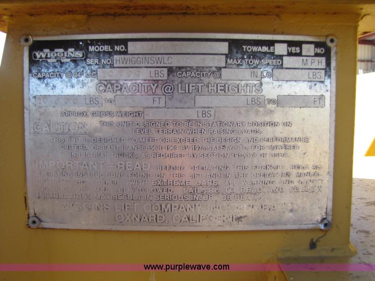 image for item A5037 Wiggins forklift