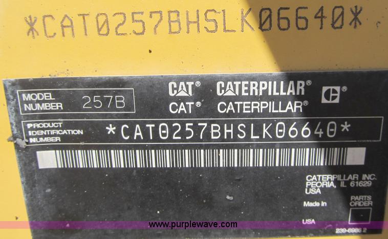 image for item A8086 2007 Caterpillar 257B track skid steer