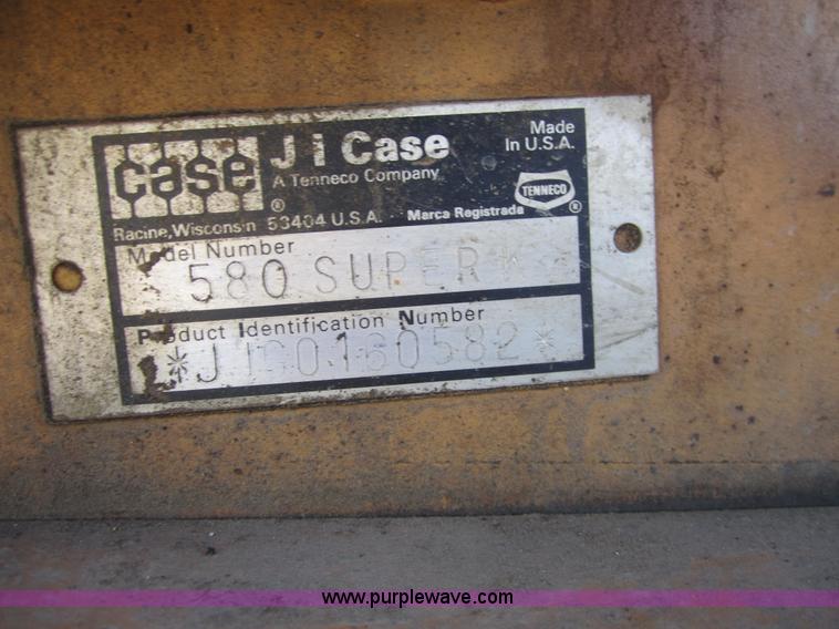image for item C5007 1991 Case 580 Super K backhoe