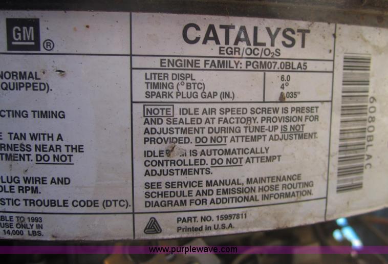 image for item C5016 1993 Chevrolet Kodiak C6500 flatbed truck