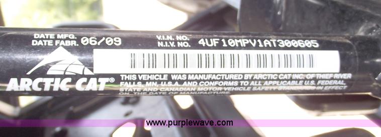 image for item C5560 2009 Artic Cat Prowler XTX 700 utility vehicle