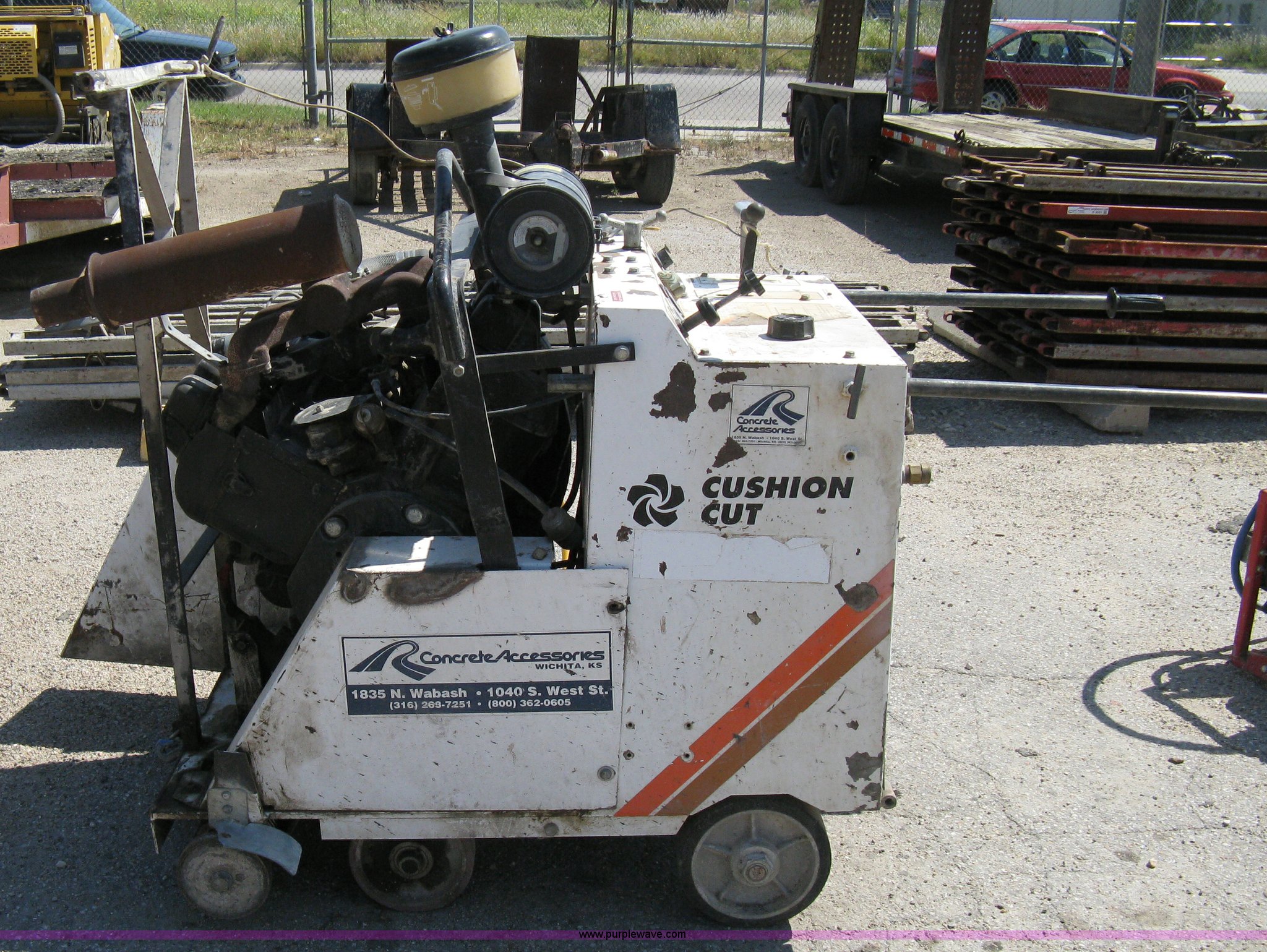 Cushion Cut walk behind concrete saw in Wichita, KS Item A4358 sold
