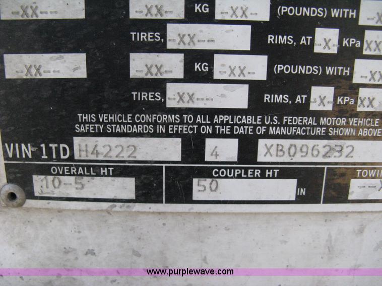 image for item A4370 1999 Timpte 42' super hopper grain trailer