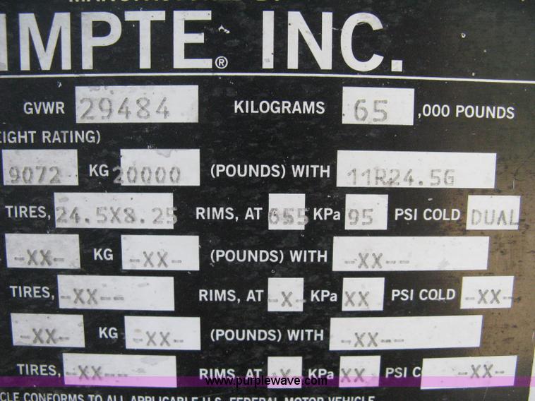 image for item A4370 1999 Timpte 42' super hopper grain trailer