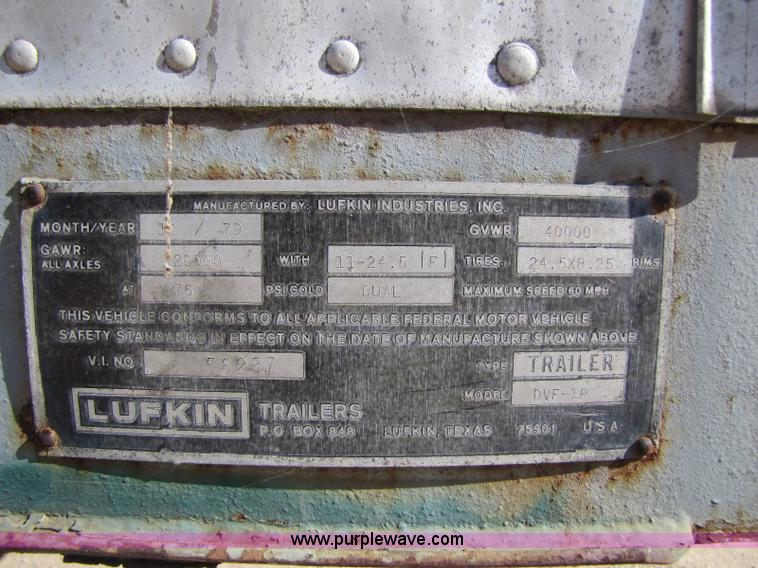 image for item A5041 1980 Lufkin 27' pup trailer