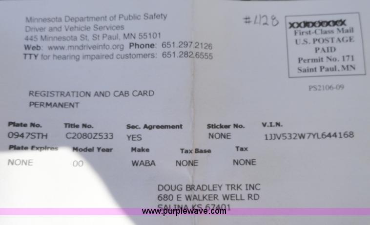 image for item C5040 2000 Wabash 53' dry van trailer