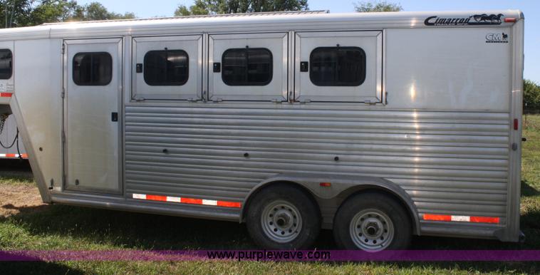 image for item A2375 2004 Norstar Cimarron three horse slant trailer