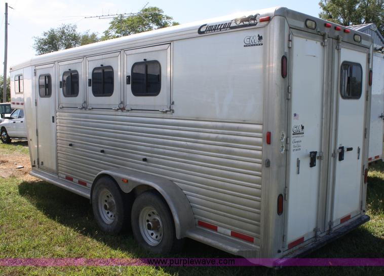 image for item A2375 2004 Norstar Cimarron three horse slant trailer