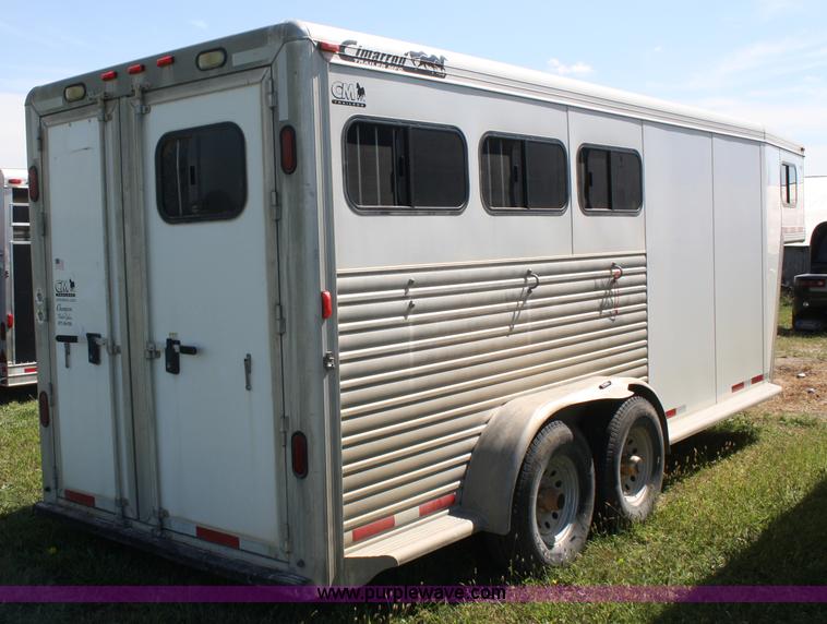 image for item A2375 2004 Norstar Cimarron three horse slant trailer