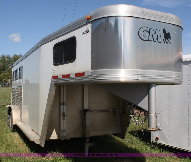 image for item A2375 2004 Norstar Cimarron three horse slant trailer