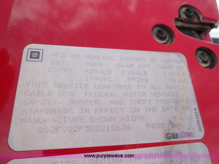 image for item A3101 1995 Pontiac Firebird Trans Am